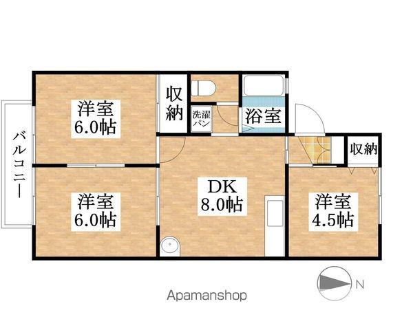 ファミール水瀬(3DK/2階)の間取り写真