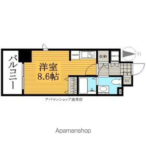 KDX吾妻橋レジデンス(ワンルーム/3階)の間取り写真