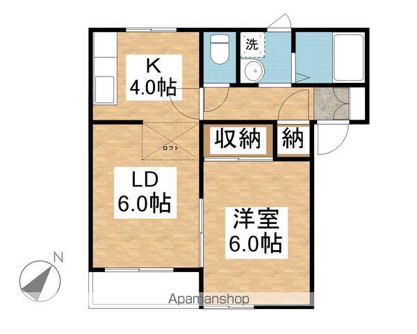 ナルド・アド・ザックス(1LDK/2階)の間取り写真