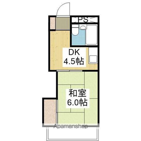 カーサ余戸南(1DK/2階)の間取り写真