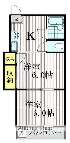 矢口ハイツ(2DK/1階)の間取り写真
