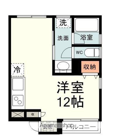 イーダッシュ八幡(ワンルーム/3階)の間取り写真