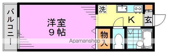 メゾンロワール(1K/1階)の間取り写真