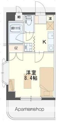 IN-TOWNER二日町(1K/6階)の間取り写真