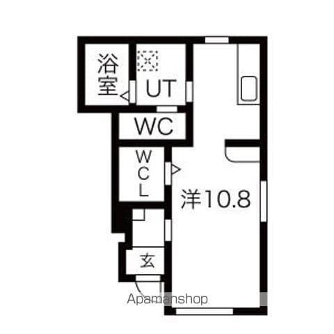 コモド山家(ワンルーム/1階)の間取り写真