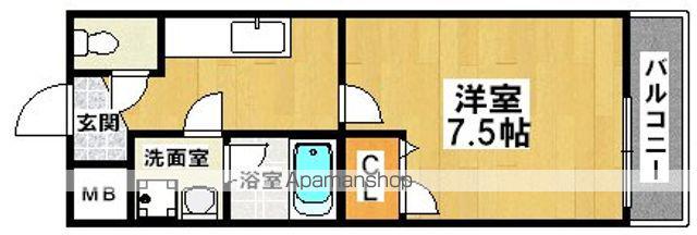 フジパレス北王子(1K/1階)の間取り写真