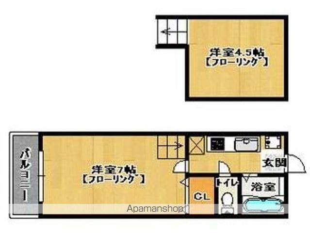 エターナル美野島(1K/1階)の間取り写真