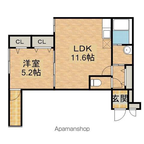 フジパレス リーブズテラス(1LDK/3階)の間取り写真