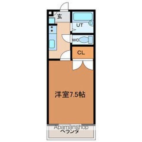 ル・ポン新瑞(1K/4階)の間取り写真