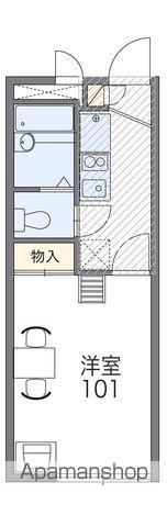 レオパレス第3ヴェルメゾン(1K/1階)の間取り写真