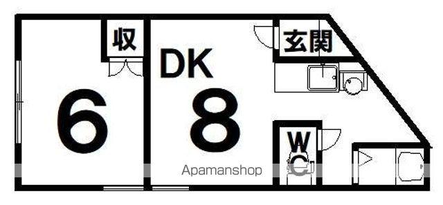 セーフティーハイムポプラ(1DK/4階)の間取り写真