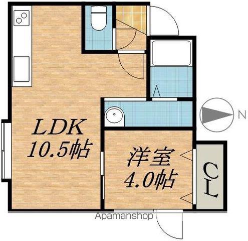 アークコート美園Ⅱ(1LDK/2階)の間取り写真