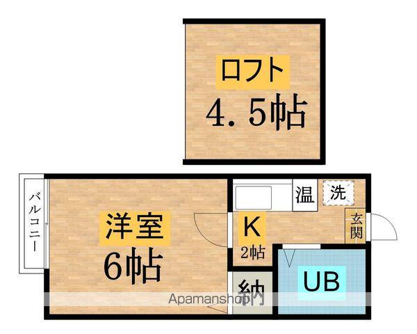 アパートメントハウスウエジマ(ワンルーム/2階)の間取り写真