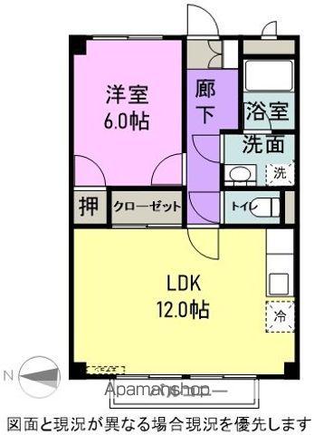 サープラスちくまの(1LDK/2階)の間取り写真