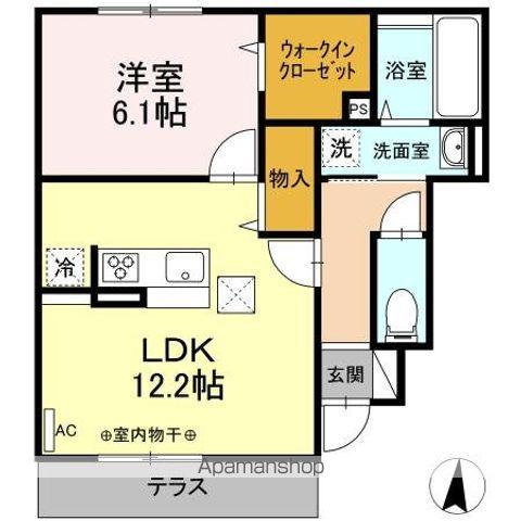 T-ルーム番匠町Ⅴ(1LDK/1階)の間取り写真