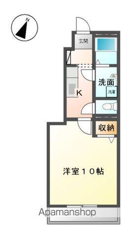 クリエイト(1K/1階)の間取り写真