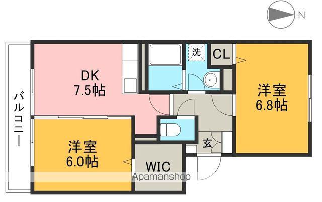 セジュールオッツ(2DK/2階)の間取り写真