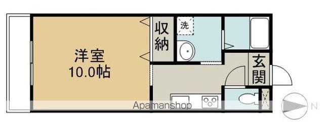 フィネスアヴェニール(1K/1階)の間取り写真