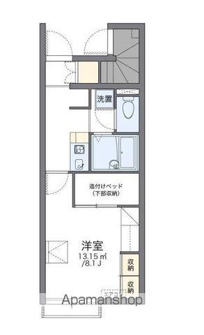 レオパレスF OHANA(1K/1階)の間取り写真