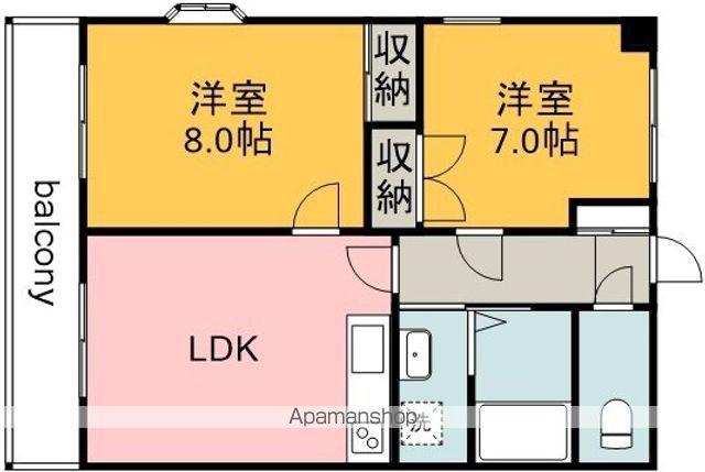 ECRU Ⅱ(2LDK/2階)の間取り写真