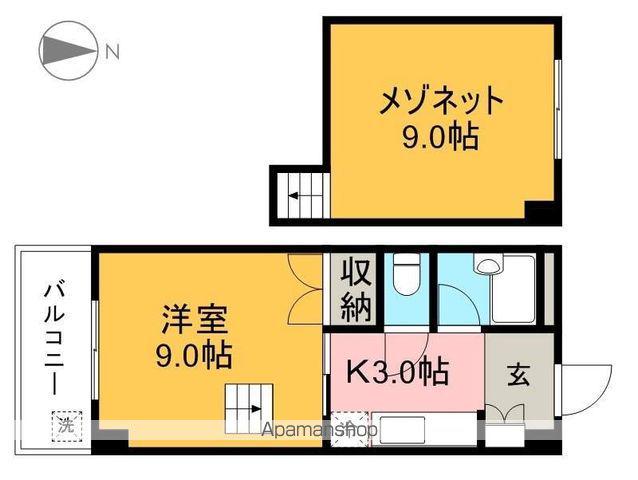 ドミールITO(2K/3階)の間取り写真