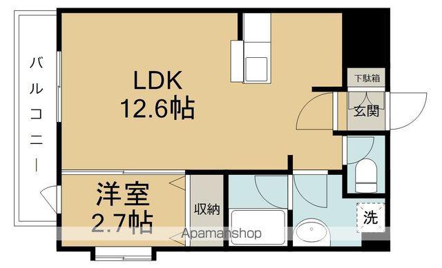 ポラリス北山(1LDK/4階)の間取り写真