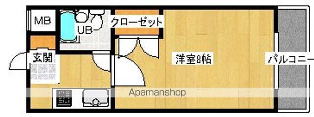 KSシャトー遠里小野(1K/5階)の間取り写真