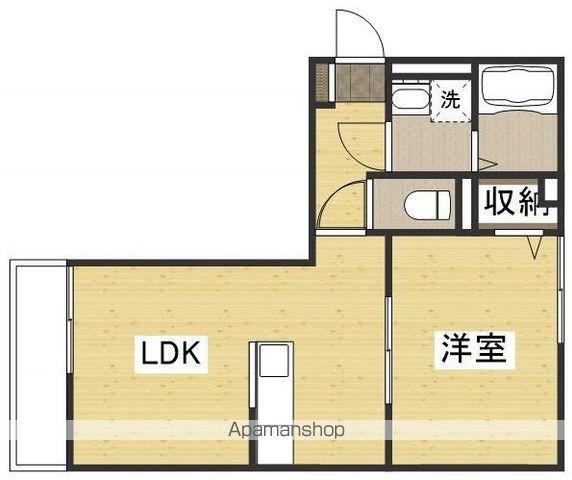 ル・シェル中庄Ⅱ(1LDK/3階)の間取り写真