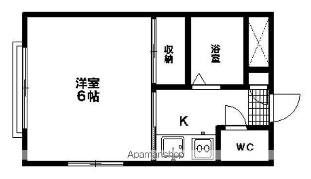 サンハイツ大江田(1K/2階)の間取り写真