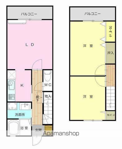 TERA—HOUSE(2LDK/1階)の間取り写真