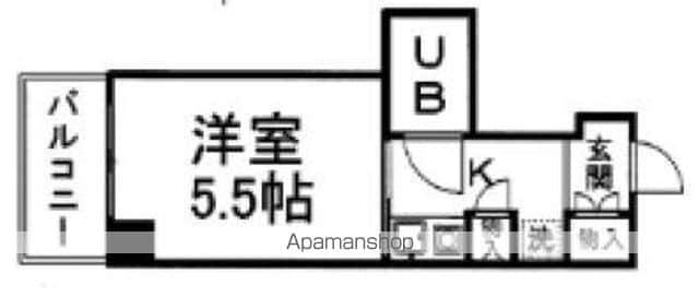 アソルティ東二番丁レジデンス(ワンルーム/9階)の間取り写真