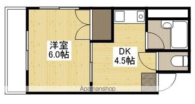 第2島屋ビル(1DK/3階)の間取り写真