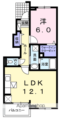 モンターニュ(1LDK/1階)の間取り写真