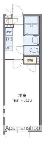 クレイノミソラⅡ(1K/2階)の間取り写真