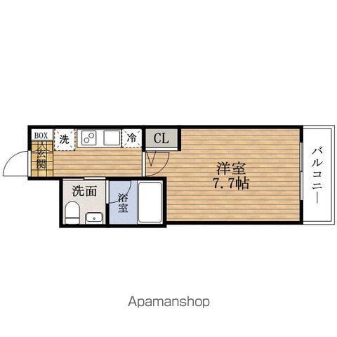 セレニテHOMMACHIグランデ(1K/15階)の間取り写真