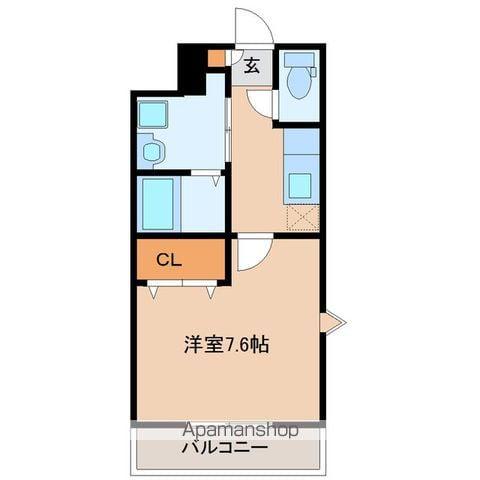 ルミナス荒井西(1K/5階)の間取り写真