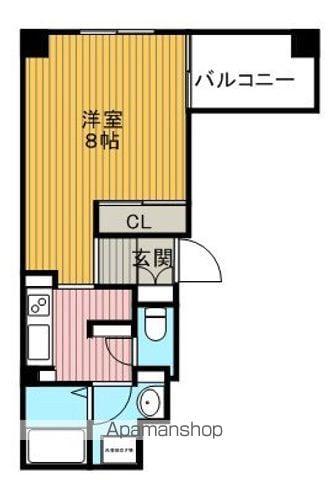 ウィステリア豊中本町(ワンルーム/2階)の間取り写真