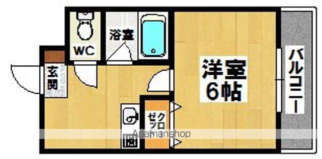 ルミエール国際(1K/4階)の間取り写真