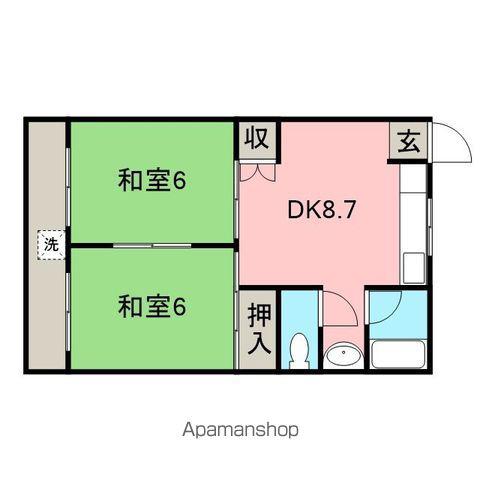 サクラマンション(2DK/1階)の間取り写真