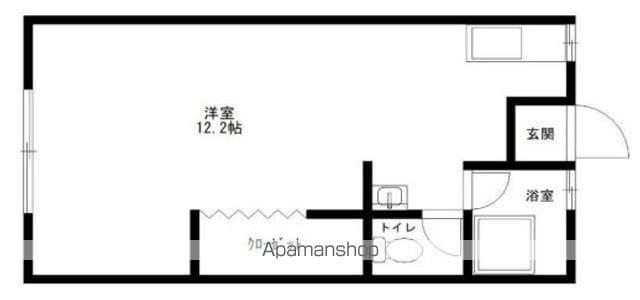 磯村荘(ワンルーム/2階)の間取り写真