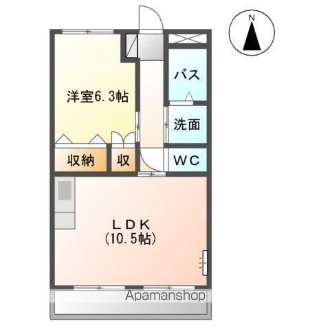 フォレスト壱番館(1LDK/2階)の間取り写真