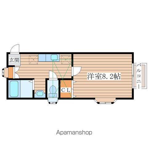 スワンハイツ(1K/1階)の間取り写真