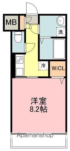 マックス河原町駅(1K/3階)の間取り写真