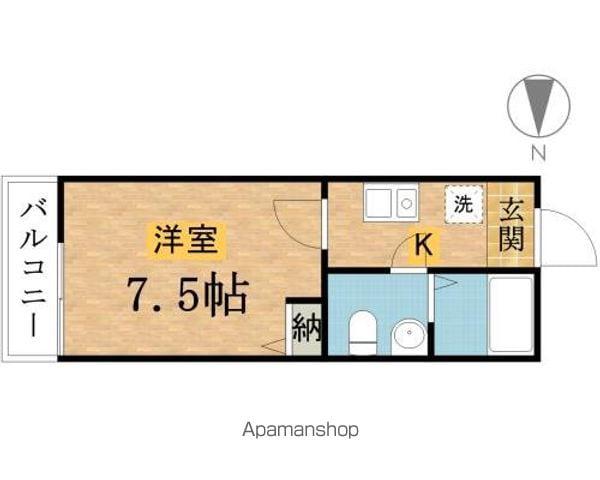 オリーブ日吉町(1K/2階)の間取り写真
