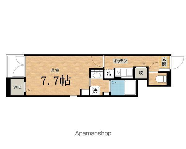 サンフィールド(1K/1階)の間取り写真