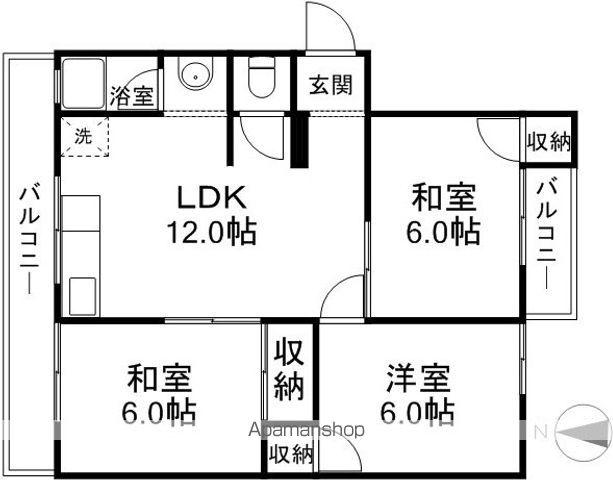 レジデンス武村(3LDK/1階)の間取り写真