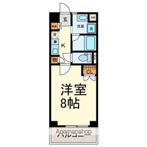 ガーデンハイツマルタカⅡ(1K/7階)の間取り写真