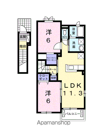 M&A・ドウ(2LDK/2階)の間取り写真