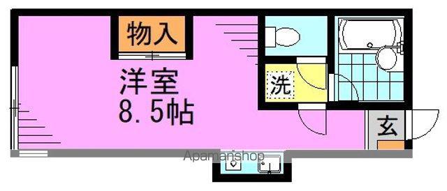 ハイツエヌ(ワンルーム/1階)の間取り写真