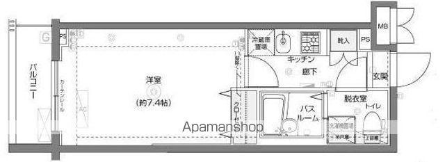 フェニックス横濱関内BAY MARKS(1K/8階)の間取り写真